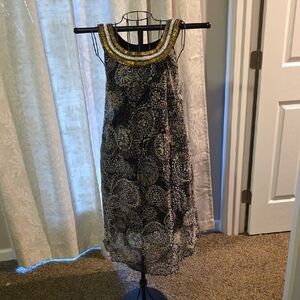 Elegant Black and Gold Women's Dress